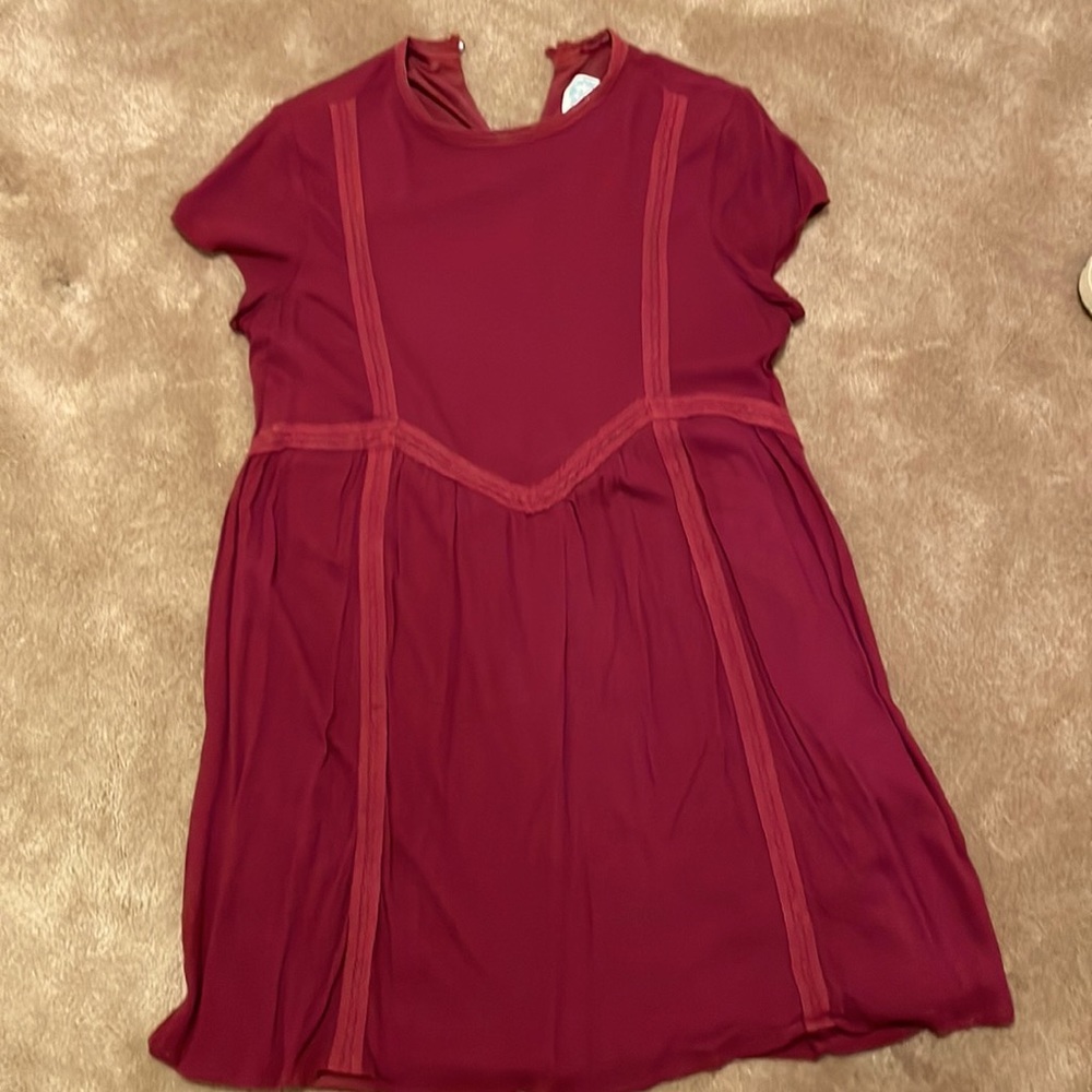 Blue Rain Fall from Francescas fall/winter in the warmth burgundy dress!